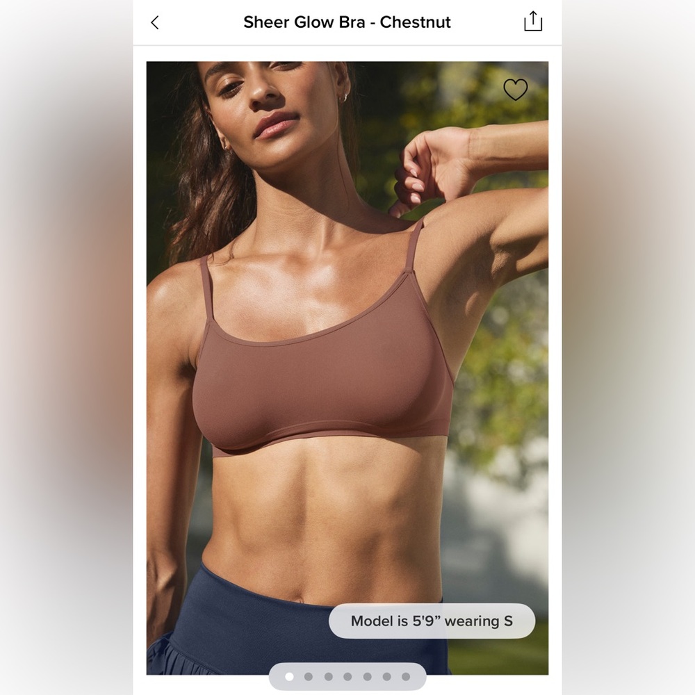 Alo yoga sheer glow bra in color “chestnut” size small